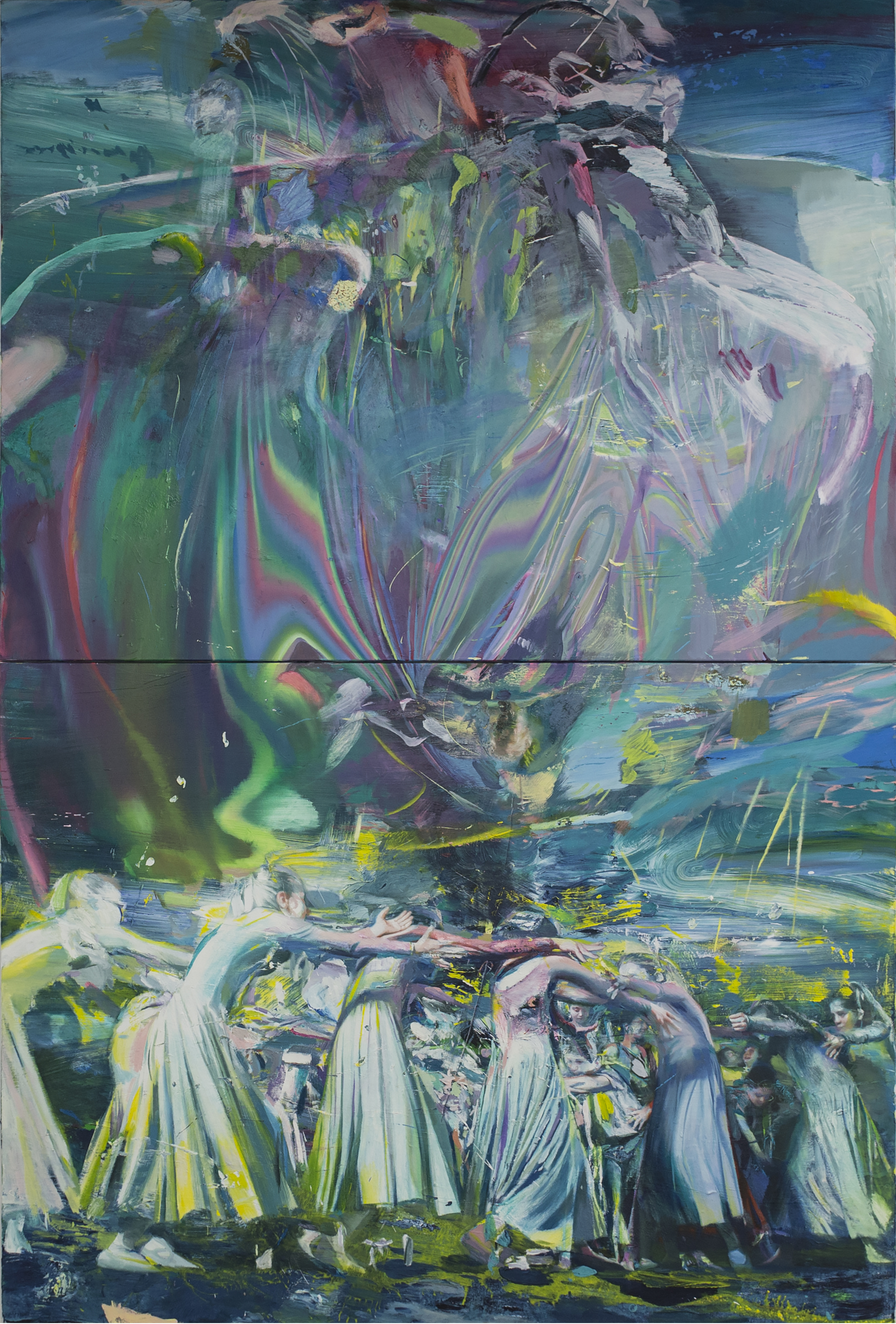 Vivenze III  2017 oil on canvas, 400 x 270 cm