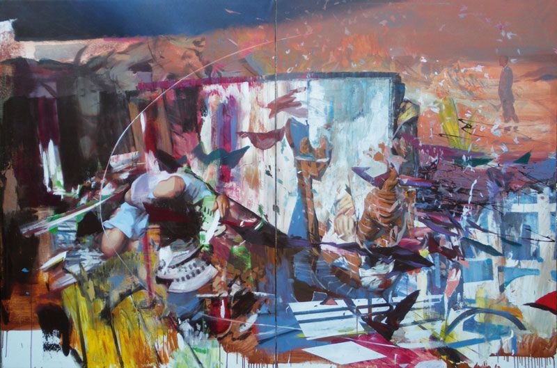 Ancient-reef-2010-acrilico-su-tela- -acrylic-on-canvas-200-x-300-cm